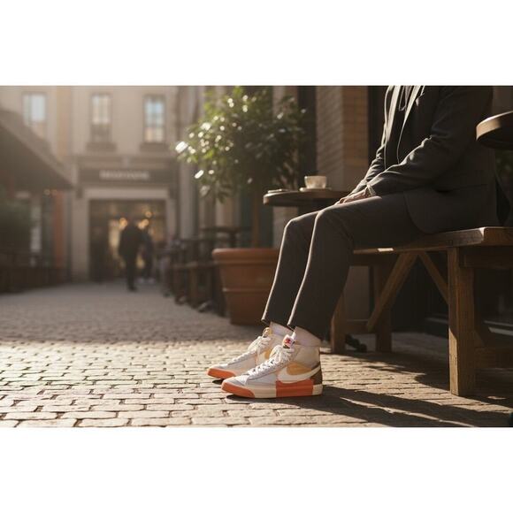 Nike Blazer Mid 77 Pro Club Light Bone Pecan Grey Men Casual Shoes DQ7673-001. main image 7